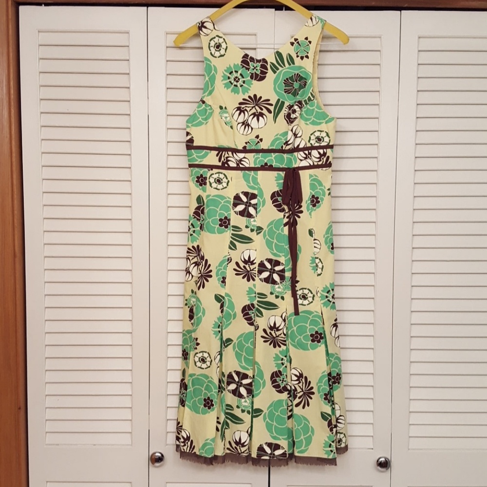 LIDA BADAY YELLOW FLORAL PRINT BEAUTIFUL DRESS